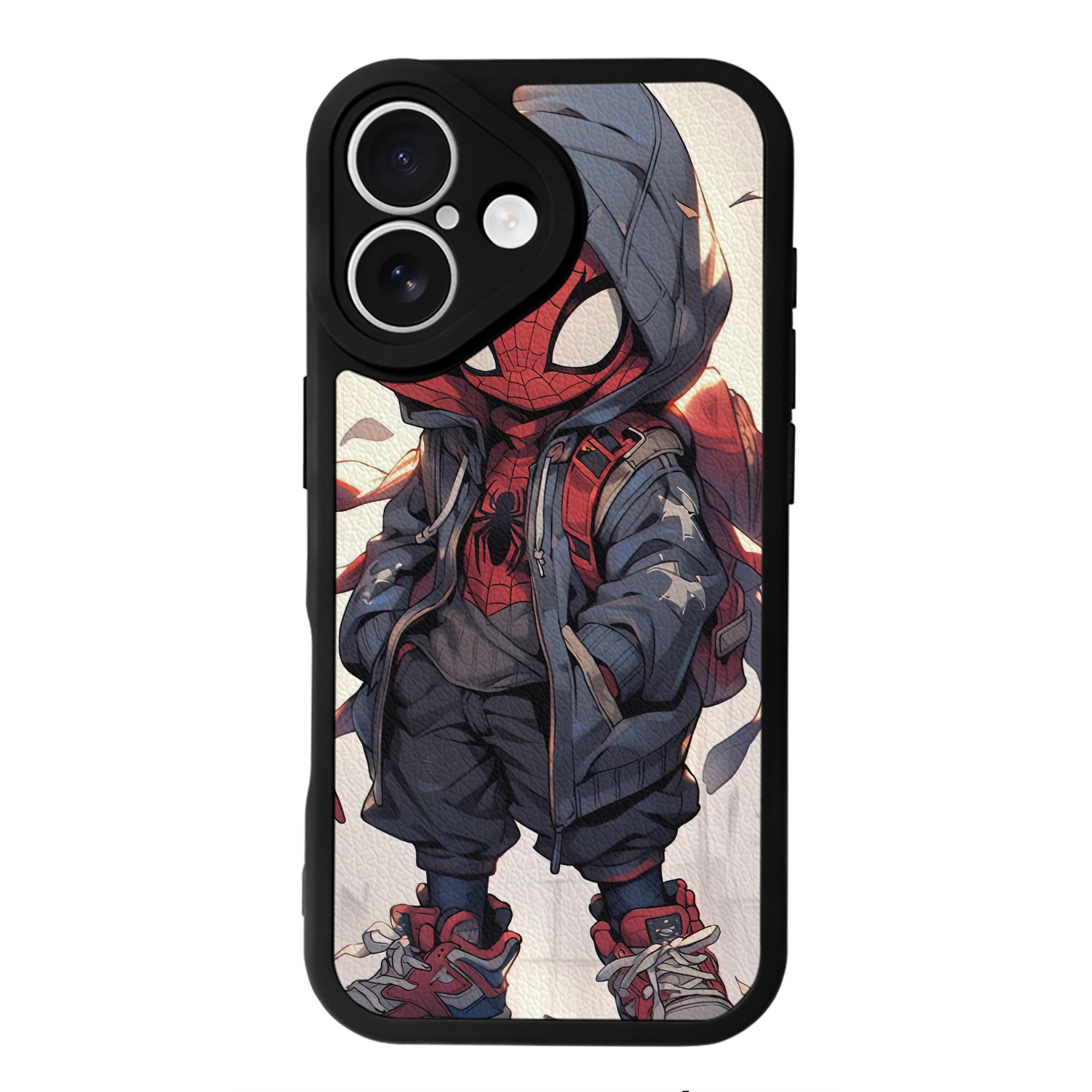 （画像用） Spider Man スパイダーマン 【iPhone 16シリーズ対応】シリコンスマホケース（レザー調） 材質：シリコン